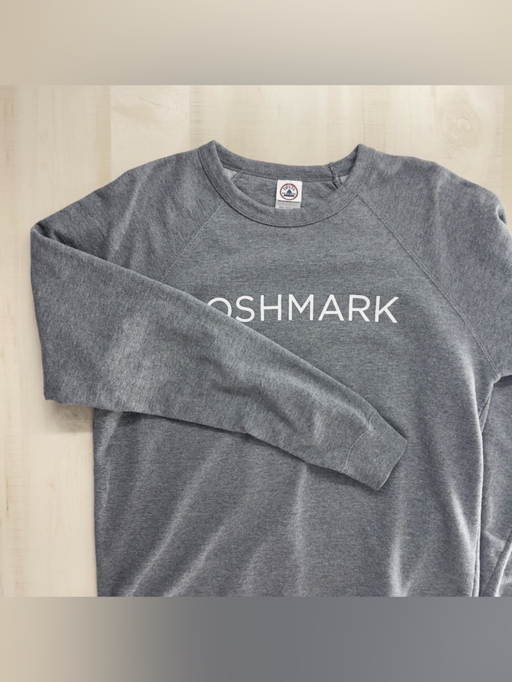 UNISEX Poshmark Gray Crewneck Sweatshirt XL soft loose fit merch delta fleece - Picture 3 of 6